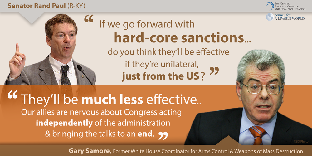 Samore & Paul on Iran Sanctions